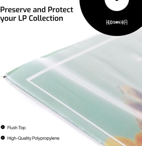 Hudson Hi-Fi Flexible Archival-Grade Vinyl Jacket Outer Sleeves – 100 Pack – Crystal Clear Polypropylene, Anti-Static & Acid-Free in Saudi Arabia