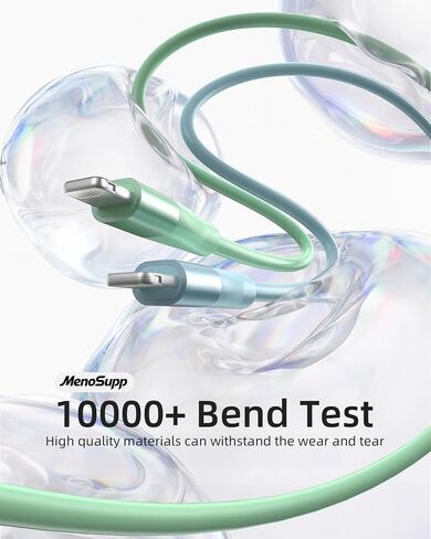 iPhone Charger Fast Charging 3Pack 10FT MFi Certified Lightning Cable | MFi Certified Fast Charging for iPhone 14/13/12/11/Pro Max/XR/XS/X/8/7/6 Plus 3 Pack 10FT TPE Durable Cable in Saudi Arabia