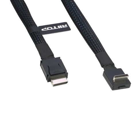 RIITOP Oculink Cable Short [1.6ft], PCIe 4.0 SFF-8611 4i Male to Male Cord for Oculink eGPU onexGPU in Saudi Arabia