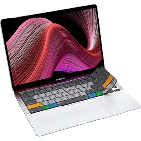 JCPal MacOS Shortcut Guide Keyboard Cover for MacBook Pro/Air/Neo | Ultra-thin, Color-Coded Hotkeys, Washable, US Layout; Fits MacBook Pro 14 & 16 inch M1-M5, Air 13 & 15 inch M2-M5 & Neo in Saudi Arabia