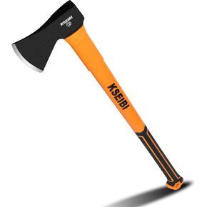 KSEIBI Wood Axe, Small Outdoor Camp Hatchet for Splitting and Kindling Wood, Forged Steel Blade with Anti-Slip and Shock Reduction Handle Great Throwing Axes and Hatchets (Modern) in Saudi Arabia