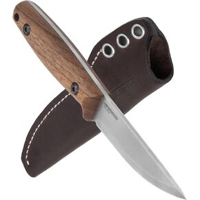 BPSKNIVES Finn Lite - Puukko Knife - Fixed-Blade Carbon Steel Knife with Leather Sheath - Small Full Tang Camping Knives - Scandinavian Camp Utility Knives in Saudi Arabia