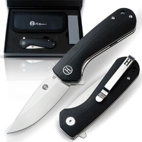 Holtzman's Gorilla Survival 'Straightback' Folding Knife featuring D2 Steel Blade and G10 Tactical Handle in Gift Box Set (Damascus) in Saudi Arabia