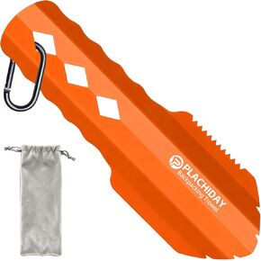 3-in-1 Ultralight Backpacking Trowel, Durable Aluminum Shovel & Potty Tool with Ergonomic Handle for Hiking & Survival(Silver) in Saudi Arabia