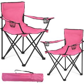 WEIDIORME 2 Pack Lightweight Camping Chairs for Adults & Teens, Capacity Foldable Portable Chairs with Carry Bag, Compact Design for Camping, Beach, Picnics, and Outdoor Events in Saudi Arabia