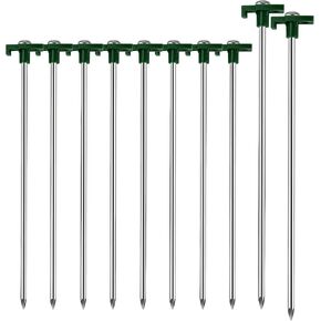 Nexboraque 20 Pack Tent Stakes - 9.75 Inch Galvanized Non-Rust Ground Stakes Heavy Duty Canopy Anchors Metal Tent Pegs for Camping, Garden, Hiking, Orange in Saudi Arabia