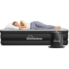 مرتبة هوائية مرتفعة من سلسلة SoundAsleep Dream، مضخة مدمجة، أزرق | تعمل تقنية ComfortCoil والنفخ السريع بنقرة واحدة والجزء العلوي المقاوم للماء والجزء السفلي من SureGrip على إنشاء سرير ضيوف ثابت لشخصين in Kuwait