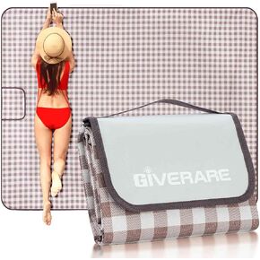 GIVERARE Picnic Beach Blanket, XL Sandfree Waterproof Outdoor Camping Blanket, Quick Drying Oxford Family Mat, Portable Extra Large Picnic Mat for Travel, Hiking, Music Festival, Lawn in Saudi Arabia