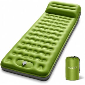 Sleeping Pad, Ultralight Inflating Camping Pad with 6" Extra-Thick | Camping Mattress With Pillows & Built-in Foot Pump, Compact Portable Sleeping Mat For Camping, Backpacking Tent Hiking Travel in Saudi Arabia
