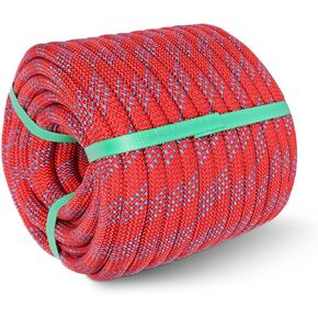 1/2in x 150ft Double Braided Arborist Rigging Rope, 48 Strands Polyester 8000LBS Heavy Duty Climbing Bull Rope for Tree Swing Rappelling Rescue Camping in Kuwait