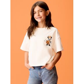 Old Navy Old Navy x Disney Minnie Mouse Boxy Cropped T-Shirt for Girls - Pumpkin in Kuwait