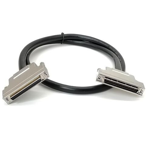 كابل تمديد بيانات SCSI 68Pin HPDB 68Pin ذكر إلى أنثى كابل حماية من رقائق الألومنيوم المستقيم بطبقة مزدوجة للخوادم القديمة ومحركات الأقراص والماسحات الضوئية AWG28 2 متر in Kuwait