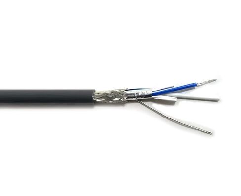24AWG 1Pr RS-485 Shielded Cable - Equal to Belden 9841 Chrome 50FT | CM, 120 Ohm, Str TC, PE Ins, OS+Drain+TC Brd, PVC Jkt, Analog Signals, Digital Control, POS, Serial Communication in Kuwait