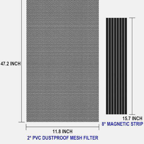 [2Pack] 1200x300mm DIY PC Case Dust Mesh Filter for Computer Case,Vent Dust Filter Cover PVC Case DustProof Filter Cover,PC Mesh Grill with Magnetic Stripe Computer Cooler Fan Dust Filter for PC Case in Saudi Arabia