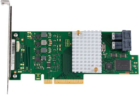 SAS HBA Card Compatible with LSI 9300-8i IT Mode 9211-8i with SATA Cables | SAS3008, PCIe 3.0 x8, 2x 8643 to SATA Cables, 8-Port, PCIe SATA Expansion Card, HBA Controller for ZFS TrueNAS unRAID NAS in Kuwait