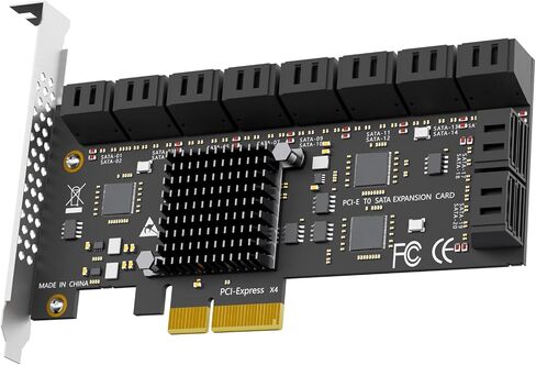 SA3026 6-Port PCIe X4 SATA Expansion Card, Compatible with Windows,Linux,Mac OS,NAS in Kuwait