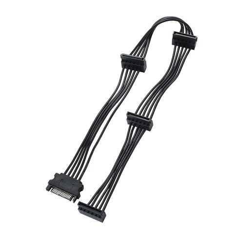 SATA Power Splitter Cable, 15 Pin to 4 SATA Power Splitter - 45cm/18in for HDD/SSD/Optical Drives in Saudi Arabia
