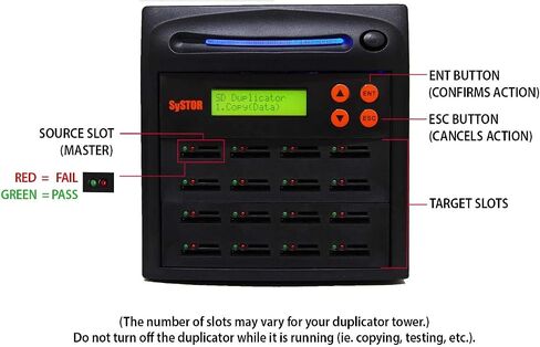 1:7 SD/microSD Card Duplicator - 2GB/Min - SYS-SD-7 | Standalone SD/microSD flash memory copier, eraser and sanitizer for multiple memory cards, with copy speeds up to 33MB/sec. in Kuwait