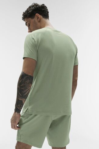 Alo Yoga ALO Vapor Crewneck Short Sleeve - Dune Grass in Saudi Arabia