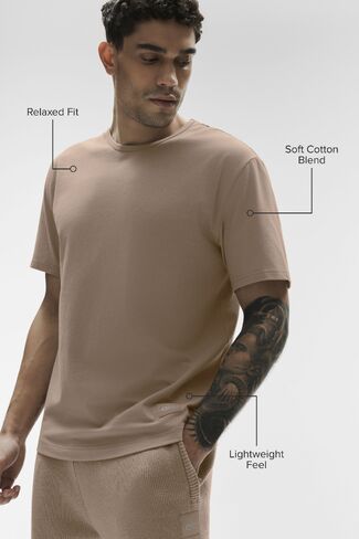 Alo Yoga Street Essential Tee - Gravel in Saudi Arabia