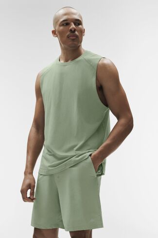 Alo Yoga ALO Vapor Muscle Tank - Dune Grass in Saudi Arabia