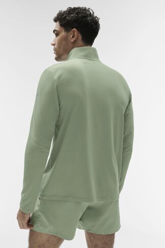 Alo Yoga Conquer 1/4 Zip Reform Long Sleeve - Dune Grass in Saudi Arabia