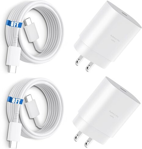 USB C Charger Type C Charger Fast Charging,25W Android Charger for Samsung Super Fast Charger with 10Ft Long USBC Charger Cable Cord for Samsung Galaxy S26 S25 S24 S23 S22 S21/iPhone 17/16/16 Pro Max in Saudi Arabia