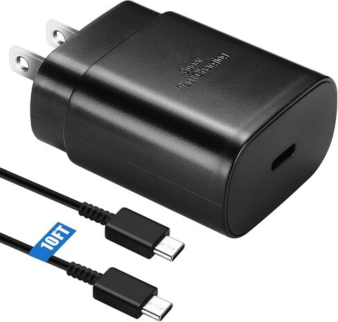 USB C Charger 25W Type C Charger Fast Charging Android Charger S26 S25 S24 Super Fast Charger for Samsung Phone with 10Ft USB C Cable Cord for Samsung Galaxy S26 S25 S24 S23 S22 S21 Ultra Plus,Black in Saudi Arabia