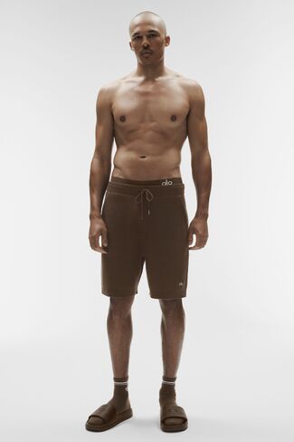 Alo Yoga 7" Sports Club Sweater Knit Short - Espresso in Saudi Arabia