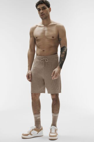 Alo Yoga 7" Sports Club Sweater Knit Short - Gravel in Saudi Arabia
