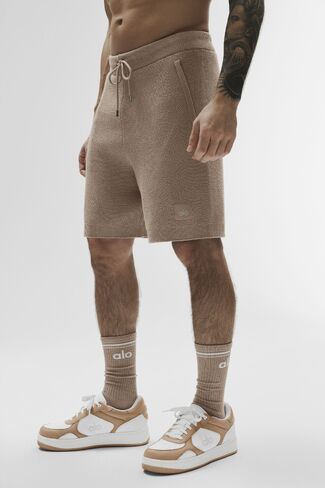 Alo Yoga 7" Sports Club Sweater Knit Short - Gravel in Saudi Arabia