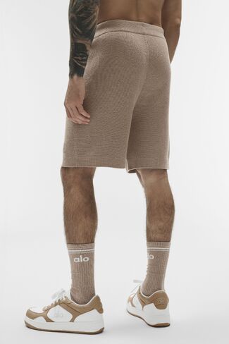 Alo Yoga 7" Sports Club Sweater Knit Short - Gravel in Saudi Arabia