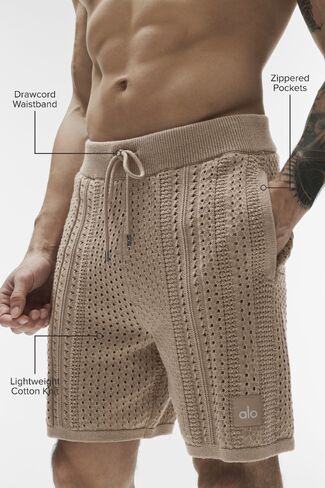 Alo Yoga 7" Coastline Knit Short - Gravel in Saudi Arabia