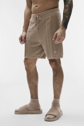 Alo Yoga 7" Coastline Knit Short - Gravel in Saudi Arabia