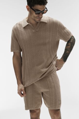 Alo Yoga 7" Coastline Knit Short - Gravel in Saudi Arabia