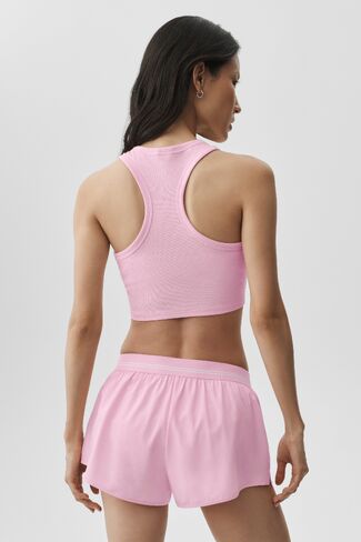 Alo Yoga Aspire Tank - Pink Marshmallow/White in Saudi Arabia