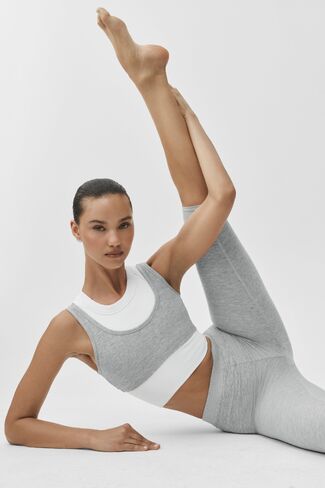 Alo Yoga Alosoft كابري عالي الخصر مميز من التسعينيات - هيذر رياضي عتيق in Kuwait