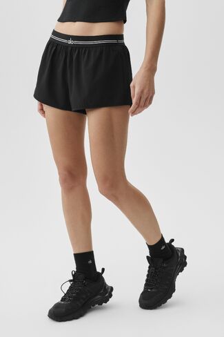 Alo Yoga Full Stride Micro Running Short - Black in Kuwait