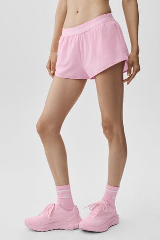 Alo Yoga Full Stride Micro Running Short - Pink Marshmallow in Saudi Arabia