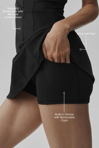 Alo Yoga ALO Softsculpt Desire Tennis Dress - Black in Kuwait