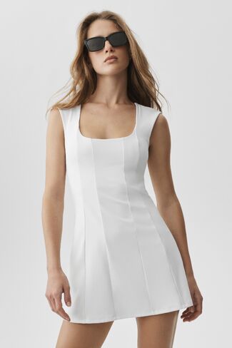 Alo Yoga ALO Softsculpt Desire Tennis Dress - White in Kuwait