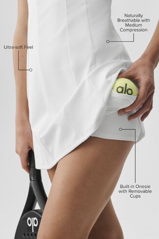 Alo Yoga ALO Softsculpt Desire Tennis Dress - White in Kuwait