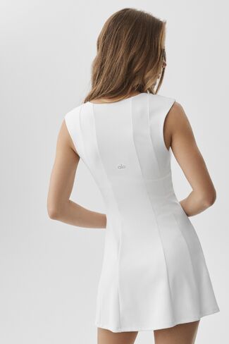 Alo Yoga ALO Softsculpt Desire Tennis Dress - White in Kuwait
