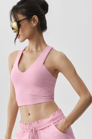 Alo Yoga Airbrush Real Bra Tank - Pink Marshmallow in Kuwait