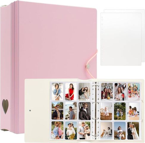 A4 Kpop Photocard Binder with 30 Pages 9 Pocket, 2x3 inch Kpop Photocard Holder Book, Photo Album for Camera Printer Photo Film DIY Collect Album (Pink) in Kuwait