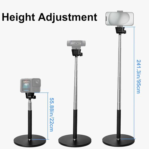 Webcam Stand for Desk, Telescopic Webcam Mount Camera Stand for Logitech Webcam C922 C930e C920S C920 C615 C960 C920x BRIO 4K NexiGo N60 etc, for Zoom Meetings, Streaming, Video Recording in Saudi Arabia
