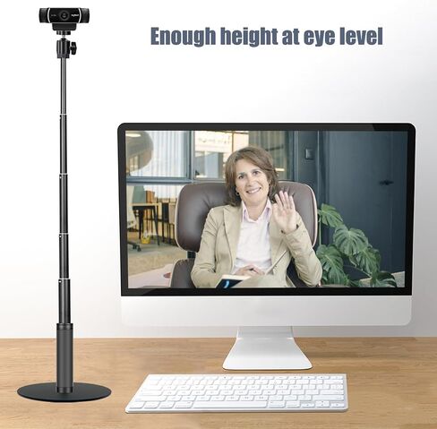 JCWINY Webcam Stand, 28 Inch Web Cam Stand for Desk, Adjustable Webcam Mount Camera Stand for Logitech Webcam C922 C930e C920S C920 C615 C960 C920x BRIO 4K NexiGo N60 and Others in Saudi Arabia