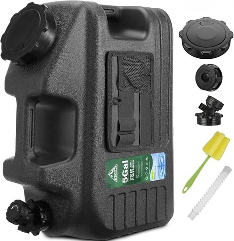 5 Gallon Water Jug, Camping Water Container, BPA Free Portable Water Dispenser with Spigot, Leak-Proof Large Camping Water Jug for Emergency Storage,Outdoor,Hiking in Saudi Arabia