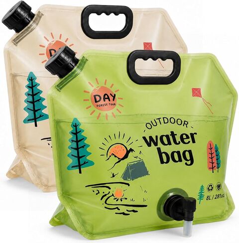 2 Pack Camping Water Container, 2 Gallon Collapsible Water Jug with Spout in Saudi Arabia