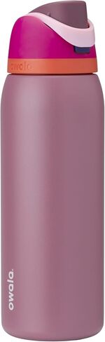 Owala FreeSip Stainless Steel Water Bottle 32 oz Orange/Pink (Peachy Rose) in Saudi Arabia